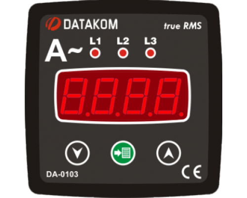Амперметр 3-фазный 72х72 Datakom DA-0103