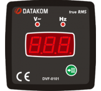 Вольтметр-частотомер 1-фазный 72х72 Datakom DVF-0101